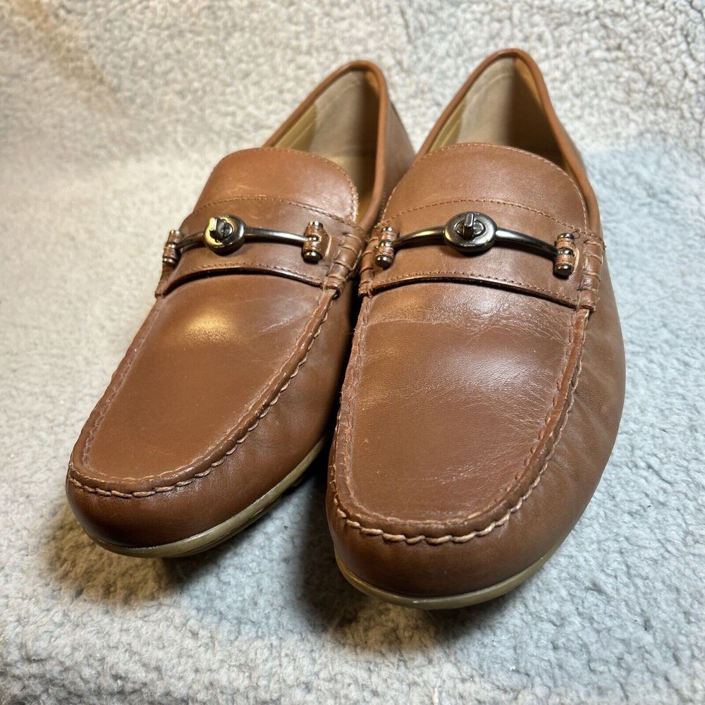 Coach Men's Leather M 9.5 D US Mott Driver FG2984 Brown Slip On Loafer Shoes - Picture 5 of 16